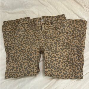 American Eagle Outfitters Tan Leopard Print Pants